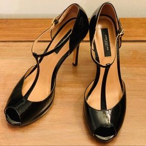 Ann Taylor T-Strap Peep Toe